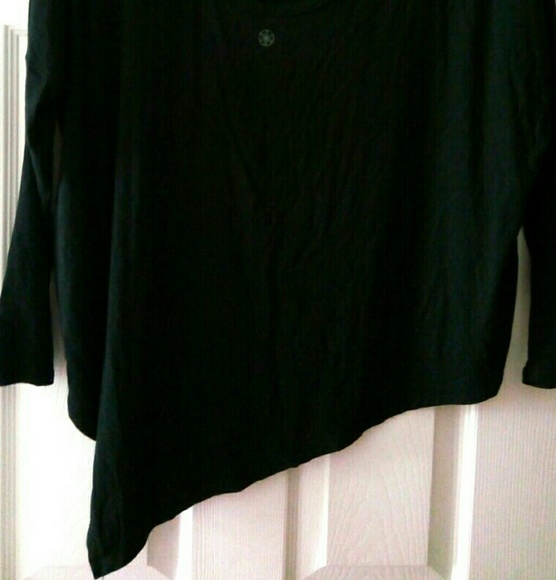 Asymetrical emerald green top -  XS  NWOT - Picture 2 of 3